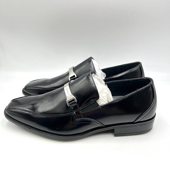 9W 9 WIDE WIDTH Stacy‎ Adams Adrian Black Leather Horsebit Loafers Dress Shoes main image 9